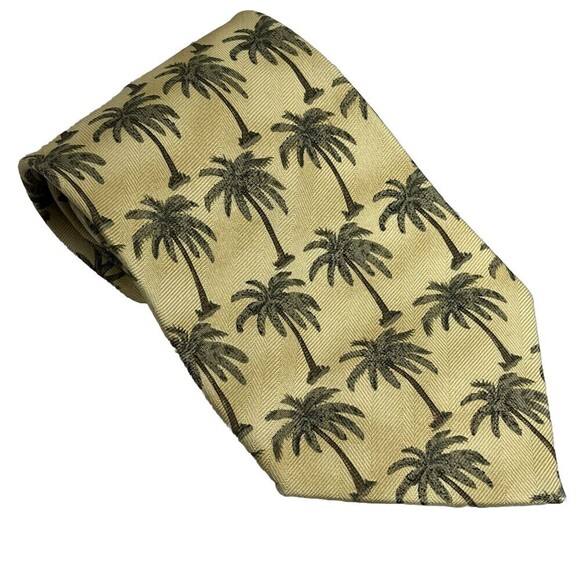 Tommy Bahama Men’s Classic 100% Silk Neck Tie Blue Palm Trees Print 57 X 4 - Picture 2 of 8